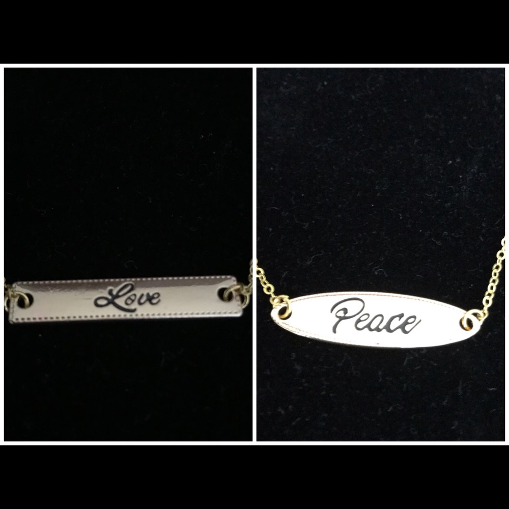 Words on a Gold Chain Necklace - Picture 2 of 4